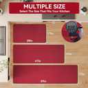 YDKGL Kitchen Mats for Floor, Super Absorbent Kitchen Rugs Non Slip Washable, Soft Imitation Linen Braided Kitchen Runner Rug, Standing Mat Sink Mat, Easy to Clean, Red 17x30