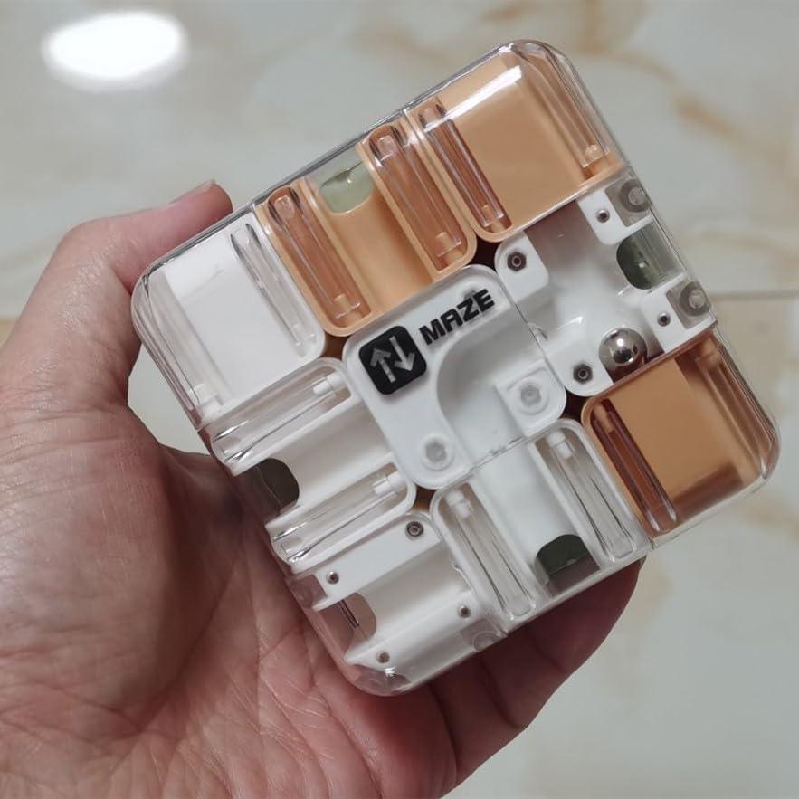 Cuberspeed Labyrinth 3D Cube Puzzle 3x3 3D Maze Magic Cube Ball Puzzle Sensory Toys 3D Brain Toy Travel Games for Adults & Kids