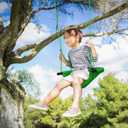 JKsmart 2 Pack Kids Swing Seat, Heavy Duty Rope Play Secure Children Swing Set, Toddler Swing Chair for Outdoor/Indoor/Playground/Home/Tree, with Snap Hooks and Swing Straps,440 lbs Capacity,Green