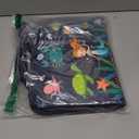 Qizfun Montessori Busy Board & Busy Book for Toddlers  Sensory & Learning Toy That Keeps Kids Busy, Travel Toy for Airplane & Car, Screen for Boys & Girls (Blue/P4)