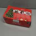 RFAQK 18 Inches Large Christmas Stockings- 4Pcs Burgundy Red, Ivory White- Stretchable Knitted Xmas Stockings with 50Pcs Personalizeable Gift Tags for Family Holiday Christmas Dcor (2red 2white)