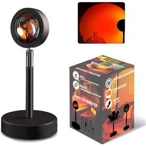 Sunset Lamp Projector for Home Décor & Photography Ambient LED Night Light Lamp with USB Charging Cord- 180-Degree Rotating Romantic UFO Sunset Lamp for Selfies Christmas Home Parties
