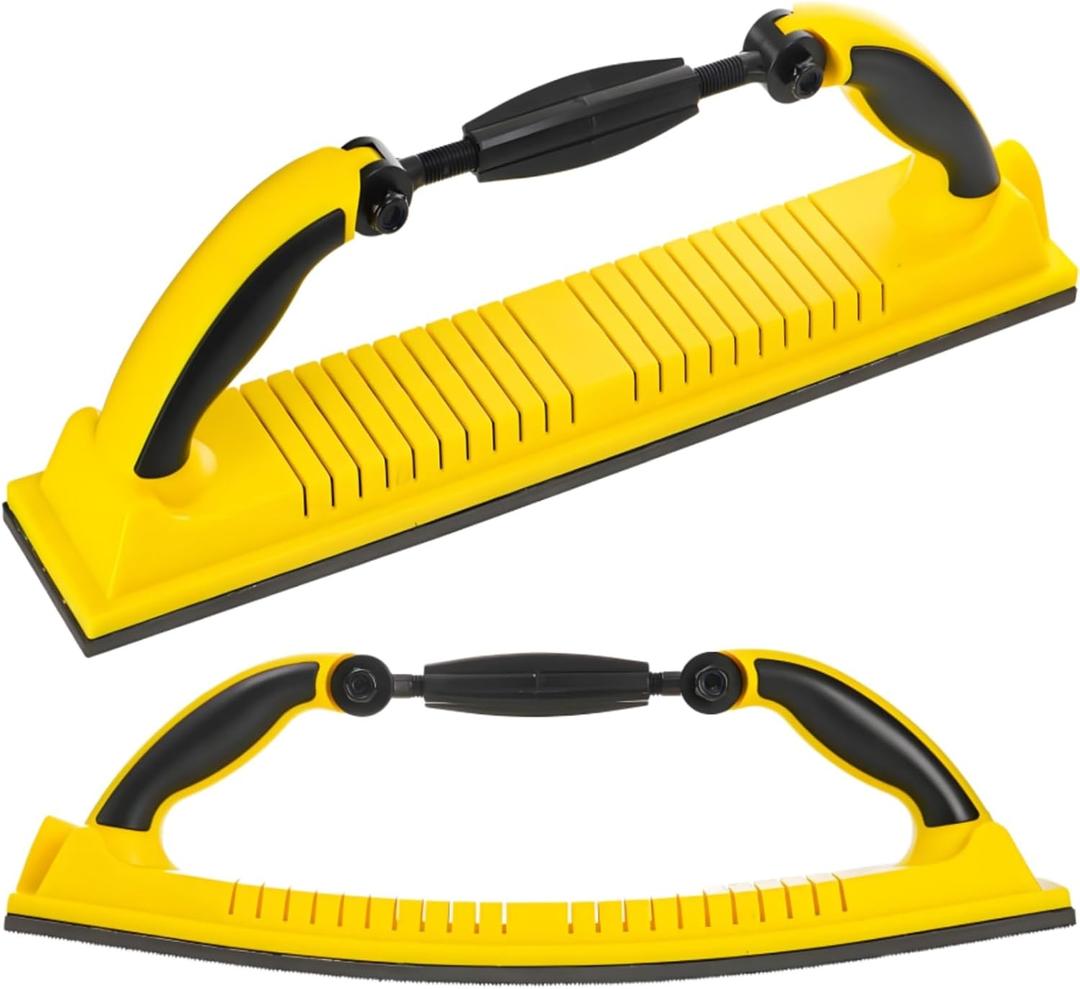 Hand Sanding File Block, Adjustable Radius Flex Longboard Sanding Block with Hook & Loop Backing, Use Continuous Rolls Sandpaper Sheets for Automotive, Woodworking