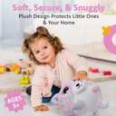 GWUNNIES Plush Bouncy Ball for Kids  9-inch Inflatable Sensory Toddler Toy with Animal Cover & Air Pump  Indoor & Outdoor Play for Ages 3+, Ideal Gift for Boys & Girls, Princess Twinkle Hugpal