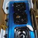 Stainless Steel 3 Burner Propane Gas Stove - Auto Ignition, Portable LPG for RV, Apartment, Outdoor