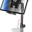 woleyi Cup Holder Tablet Holder for Car Mount - [3 in 1 Expander Bottle] Car Cup Tablet Mount for Car/Truck with Height Adjustable Metal Arm, for iPad Pro Air Mini, Galaxy Tab, Z Fold, 4.7-13" Devices