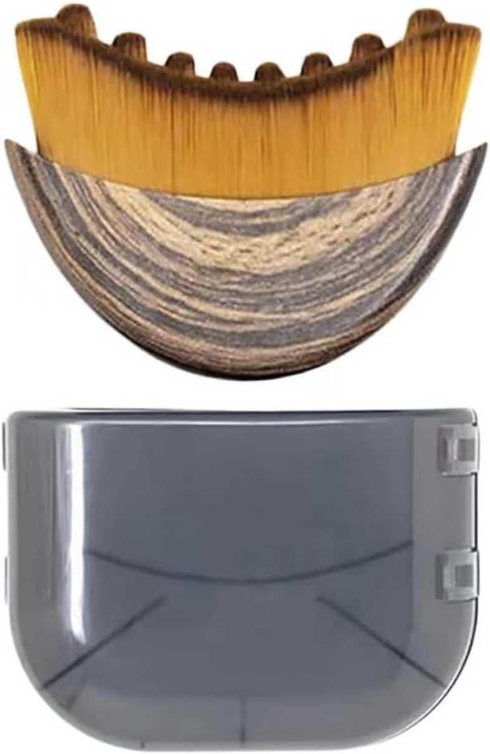 Lymphatic Contour Face Brush Lymphatic Drainage Massager Double Chin Reducer Lymphatic Drainage Brush for Face, Ergonomically Designed to Fit The Skin Precisely and Relieve Fatigue (Brown)