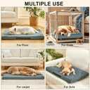 Orthopedic Dog Beds for Crate with Removable Washable Cover Egg-Crate Foam Pet Pad Mat with Anti-Slip Bottom,Waterproof Dog Beds Small Medium Sized35x18 Inch