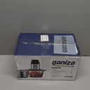 Ganiza Food Processor, 2-Speed Food Chopper Meat Grinder with 8 Cup Stainless Steel & 8 Cup Glass Bowls, Upgraded Button & Smart Overheat Protection Light - Includes Clean Brush, 2 Sets of Blades (Silver)