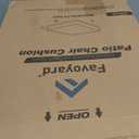 Favoyard Outdoor Chair Cushion 24 x 24 x 4 In Waterproof Pattern Fade Resistant Cushions for Patio Furniture with Removable Cover Attach Straps 28D Foam Insert Cushions Pads for Seat Sofa Couch 2 Pack (White Floral)