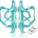 Corki Bike Water Bottle Holder, Bicycle Water Bottle Cage, 2-Pack Colorful Aqua