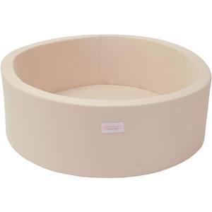 Foam Ball Pit for Toddlers, 35 Inch Baby Ball Pit Soft Round and Easy to Set or Clean, Baby Playpen Ball Pool is Ideal Gift for Kids-Balls NOT Included (Peach,beige)