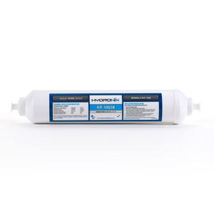 Hydronix ICF-10Q38 Inline Reverse Osmosis Post, Fridge & Ice Coconut GAC Water Filter 2000 Gal, 3/8" Quick Connect