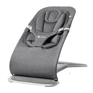 Ergobaby Evolve 3-in-1 Bouncer Seat for Babies and Toddlers 5.5-25lbs - Multi Position Baby Rocker Seat with Adjustable Heights, Secure Harness, Newborn Insert - Charcoal Grey