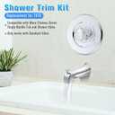 Enhon Tub and Shower Trim Kit, Shower Trim Compatible with Moen Chateau T470 Single Handle Tub/Shower Standard Valve, Escutcheon Screws Tube and Handle(Chrome, Knob)