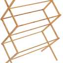 Honey-Can-Do Collapsible Bamboo Drying Rack Sturdy & Foldable Laundry Drying Rack, Space-Saving & Portable Clothes Rack for Air-Drying Clothes, Towels, Blankets & Delicates, Indoor & Outdoor Use.