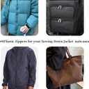 Wonesifee Separating Zippers #8Two Way Long Resin Plastic Zippers Double Slider 6pcs 32" for Sewing Parka Down Jacket Coat Clothes Large Molded Heavy Duty Bulk 6 Colors 32inch