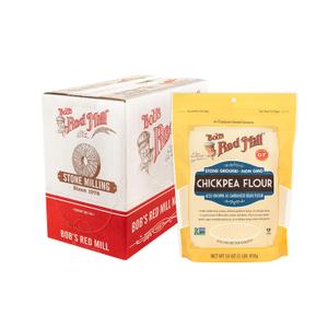 Bob's Red Mill Chickpea Flour, 16oz (Pack of 4) - Non GMO, Vegan, Keto Friendly Friendly, Kosher (EXP 02/04/28)