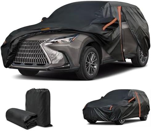 Car Cover for Lexus NX, NX Cover 2015-2025, Heavy Duty Outdoor Car Cover Sun UV Dust Protection,SUV Cover with Door Zipper/Reflective Strip/Mirror Pockets/Windproof Bands