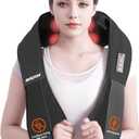 AMZPONY® Cordless Neck Massager for Pain Relief Deep Tissue, Rechargeable Shiatsu Neck and Back Massager with Heat Kneading Shoulder Massage for Body Muscle Pain Relief,Gifts for Dad Mom Friends