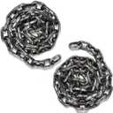2 Pieces 6 Feet Halloween Chain Props Fake Halloween Plastic Chain Decorations for Prisoner Cosplay Chain Links for Halloween Party Haunted House Accessories