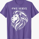 Lions Club International We Serve Lions T-Shirt, Purple Heather, L