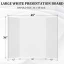 Ndsox 4 Pack 36" x 48" White Trifold Poster Board Large Corrugated Tri Fold Business Presentation Boards Picture Posterboard for Science Fairs, School Projects, Event Displays, Art Exhibitions