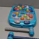 Whack Game Mole for Toddlers, Toys for 3-12 Year Old Boys Girls, Pounding Toys for Age 3-8, Birthday Gifts for 3 4 5 6 7 8+ Year Old Boys Kids, Educational Toy with Sound,Light,PK Mode with 2 Hammers (Blue)