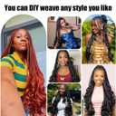 French Curl Braiding Hair 24 Inch Curly Braiding Hair Pre Stretched 8 Packs French Curl Crochet Braids for Box Braids with Curly Ends for Black Women (T30)