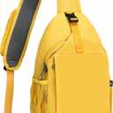 SKYSPER Sling Bag RFID Cross Body Bag Recycled Crossbody Backpack Travel Daypack Apricot
