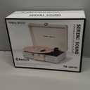 Watercolor Vinyl Record Player with Treble & Bass Control, Vintage 3-Speed Bluetooth Suitcase Portable Turntables with Built-in Speakers, 33 45 78 RPM LP Player Support RCA/AUX/Headphone Jack, Green