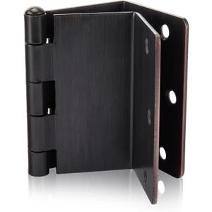 Haidms 4 Pack Offset Hinges Oil Rubbed Bronze Expandable Door Hinges 3.5 Inch Heavy Duty Full Mortise Door Hinges with 1/4'' Radius Corner