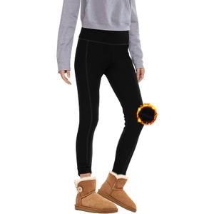 GAYHAY Fleece Lined Leggings Women - High Waisted Thick Warm Soft Pants Tummy Control Thermal Casual Black Reg & Plus Size