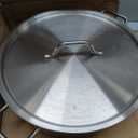 Winco 20 qt Stainless Steel Brazier Pan with Lid, 20 Quarts