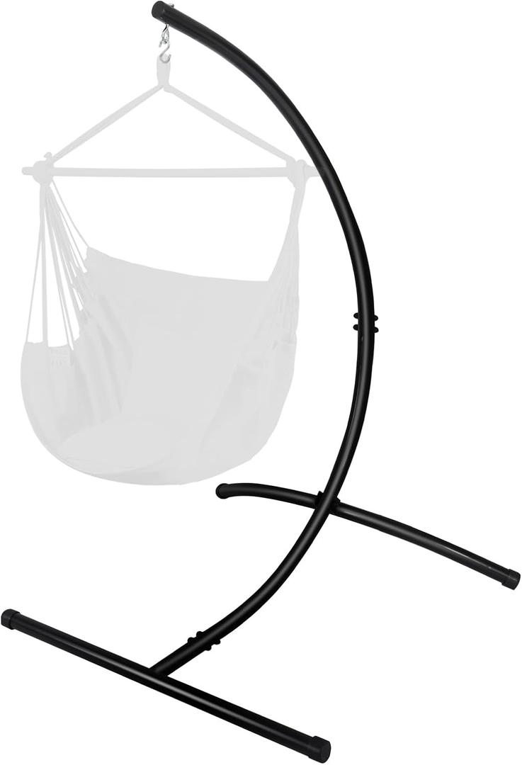 GOUTIME Hammock Chair Stand Only, Hanging Swing Egg Chair Stands Frame Holder, Heavy Duty Steel C Stand for Indoor Outdoor, Max Load 350 LBS