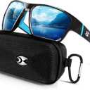 suoso Sports Polarized Sunglasses for Men: TR90 UV400 Protection Sun Glasses Squash Goggles Wrap Around Goggles for Drving