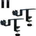 Inside Integrated Blind Curtain Rod Bracket Set, 0.8-2.3 Inch Wide Track, Drill-Free Installation& Tool-Free, Includes Guide and Magnetic Curtain Buckle Black 2PCS(US Patent Application)