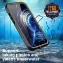 Ezanmull for iPhone Air Waterproof Case, with Built-in Screen Protector Dustproof Shockproof [Compatible with MagSafe] Full Body Underwater Protective Phone Cover for iPhone Air 6.5" (Black)