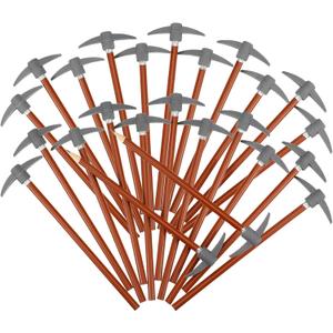 Chinco 24 Pieces Pickaxe Pencils Eraser Set Funny Eraser Topper Pencils Bulk with Axe Shape Erase for Back to School Supplies Students Gifts