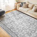 WITSHOCK Living Room Area Rugs 9x12: Soft Non-Slip Backing Washable Rugs Vintage Large Carpet for Bedroom Office Dining Room Kitchen Stain Resistant Home Decor Rug
