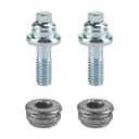 3/8" Side Post Battery Terminal Bolts, 2 Pack Standard Battery Post Extender Stud Connector Kit with 1.6" Long Bolt and Spacer, Universal Replacement for Cars, RVs, Ships
