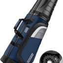 findway Golf Travel Bags for Airlines with Wheels and ABS Hard Case Top, Protect Your Clubs, Waterproof 1680D Oxford Fabric and Oversize Tank Wheels, Lightweight and Easy to Maneuver