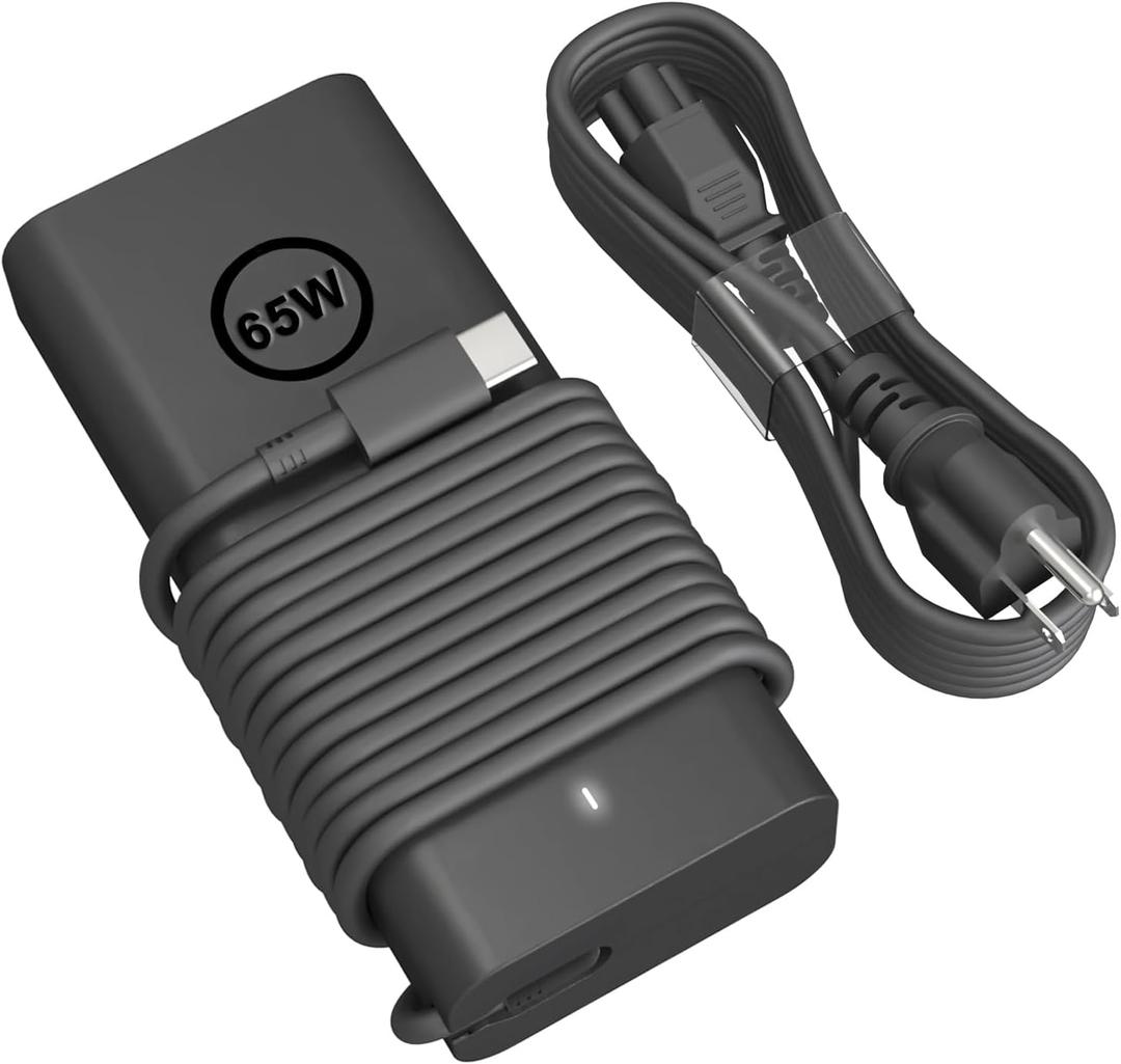 HBONY 65W USB Type C Charger Compatible with Dell Laptop Latitude 5540 5440 7440 5450 e5430 5430 5530 7430 3450 5550 5350 7450 5420 7420 5520 e5440 Power Cord, XPS 13 Computer AC Adapter