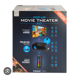 iLive Pop-Up Movie Theater Kit - Projector/Speake Screen (THE2023BDL)