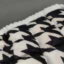 Backseat Pet Bed Mat,Dog Bed for Car,Fuzzy Dog Seat Cover for Car Back Seat, Non-Slip Travel Pet Mat, Fit for Backseat Extenders and Seat Covers (White and Black)