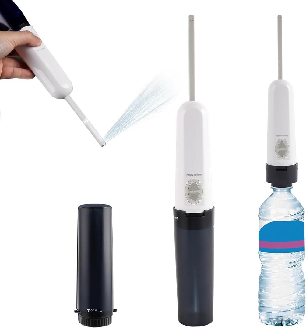 Hibbent Portable Bidet for Travel, High Pressure Handheld Electric Sprayer, Rechargeable Travel Bidet for Women & Men, Personal Hygiene Cleaning, Soothing Postpartum Care, Black