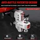 Adjustable Trailer Hitch Fits 2.5" Receiver 7 Drop/Rise, Aluminum
Anti-Rattle,Patented Design,Anti-Theft For Shank&Ball mount,GTW 18,500Lbs