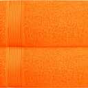 Belizzi Home Cotton 2 Pack Oversized Bath Towel Set 28x55 inches, Large Bath Towels, Ultra Absorbant Compact Quickdry & Lightweight Towel, Ideal for Gym Travel Camp Pool - Orange