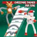 Chirstmas Gifts Toys for Kids, 4 Pack Suction Pop Tube Fidget Toys Chirstmas Themed, Chirstmas Stocking Stuffers for Boys Girls, Sensory Autism Toys for Children with Autistic ADHD