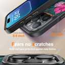 FUNMIKO for iPhone 16 Pro Max Case with Privacy Screen Protector, Wireless Charging Compatible, Translucent Matte Cover - Cute Floral Design Phone Case for Women Girls - Colorful Blooming Flower